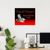 Poster Bannière de fête d'anniversaire de la Parties scin (Bureau à domicile)