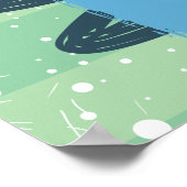 Poster Bannière de fête d'anniversaire des Dinosaures (Coin)