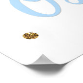 Poster Bannière de fête d'anniversaire des garçons Bleu & (Coin)