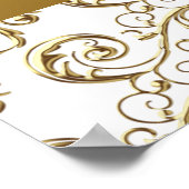 Poster Bannière de fête d'anniversaire Elegant Gold High (Coin)