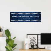 Poster Bannière de fête d'anniversaire personnalisée Deni (Bureau à domicile)