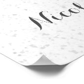 Poster Bannière de fête de douche de mariée de plage de d (Coin)