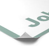 Poster Bannière de fête du Baby shower floral élégant de  (Coin)