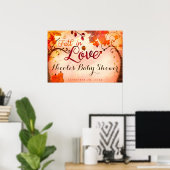 Poster Bannière de fête fantaisiste d'automne pour tomber (Bureau à domicile)