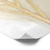 Poster Bannière de fête glamour à plumes de paon exotique (Coin)