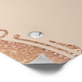 Poster Bannière de fête personnalisée élégante et chic ro (Coin)