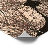 Poster Bannière de fête rustique aux feuilles brun foncé  (Coin)