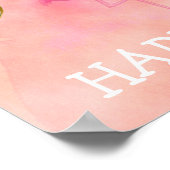 Poster Bannière de fête tropicale de plage de deux flaman (Coin)