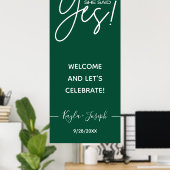 Poster Bannière de fiançailles Bienvenue sur le panneau d (Bureau à domicile)