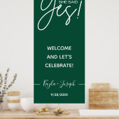 Poster Bannière de fiançailles Bienvenue sur le panneau d (Cuisine)