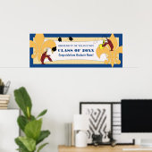 Poster Bannière de graduation Fleur de Lis Crawfish (Bureau à domicile)