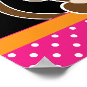 Poster Bannière de jungle Safari singe fille rose Peek A (Coin)