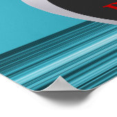 Poster Bannière de la fête d'anniversaire de Bowling (Coin)