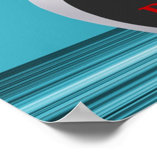 Poster Bannière de la fête d'anniversaire de Bowling (Coin)