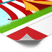 Poster Bannière de la fête d'anniversaire du cirque 40x12 (Coin)