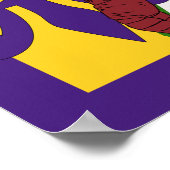 Poster Bannière de la fête de Mardi Gras Fleur de Lis Cra (Coin)