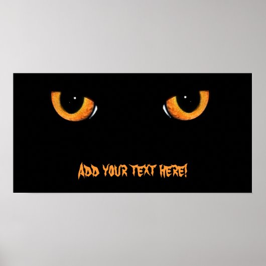 Poster Bannière de la fête d'Halloween Chat Noir (Devant)