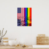 Poster Bannière de la manifestation LGBT Rainbow Flag (Cuisine)