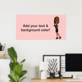 Poster Bannière de la soirée de la Princesse Diva d'Afriq (Bureau à domicile)