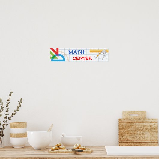 Poster Bannière de l'école Math (Cuisine)