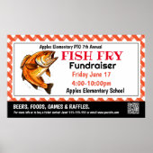 Poster Bannière de l'église PTO PTA FISH fry (Devant)