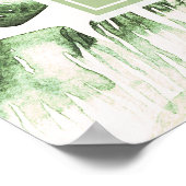 Poster Bannière de mariage élégante aux feuilles tropical (Coin)