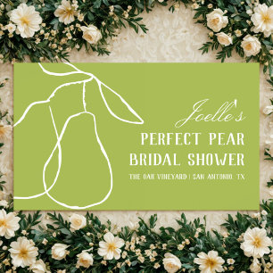 Poster Bannière de mariage élégante en forme de poire par