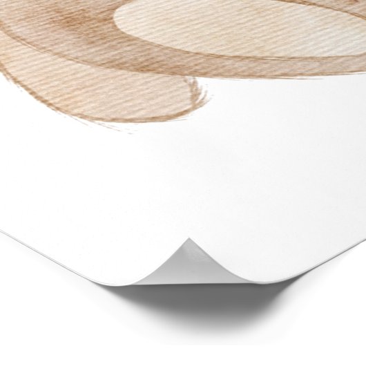 Poster Bannière de premier anniversaire ourson (Coin)