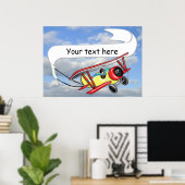 Poster Bannière de remorquage Biplane personnalisable (Bureau à domicile)