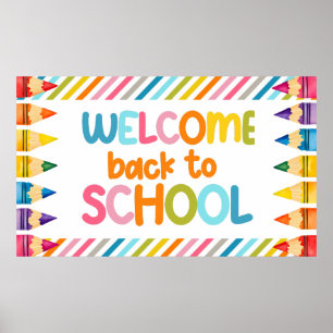 Poster Bannière de rentrée des classes