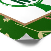 Poster Bannière de réunion de la famille Monogramme (Coin)