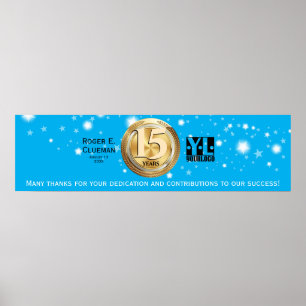 Poster Bannière de signature de l'anniversaire du jalon d