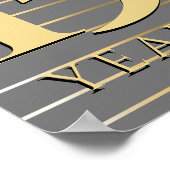 Poster Bannière de signature de l'anniversaire du jalon d (Coin)