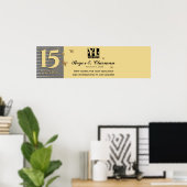 Poster Bannière de signature de l'anniversaire du jalon d (Bureau à domicile)