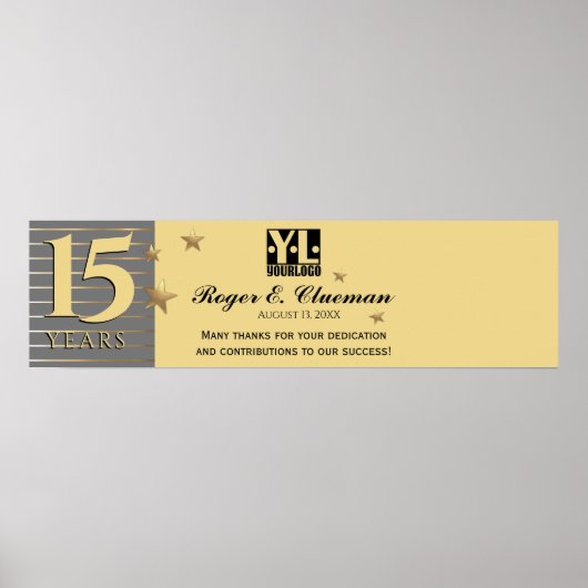 Poster Bannière de signature de l'anniversaire du jalon d (Devant)