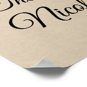 Poster Bannière de style safari chic rustique tête d'élép (Coin)