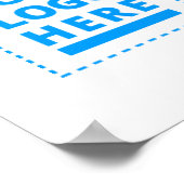 Poster Bannière de votre texte ou logo ici customisé (Coin)