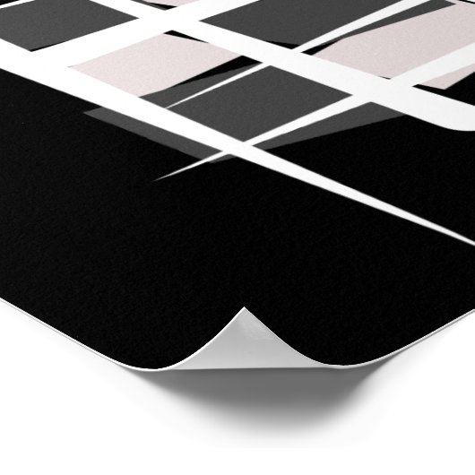 Poster Bannière d'indicateur À damiers brosse (Coin)