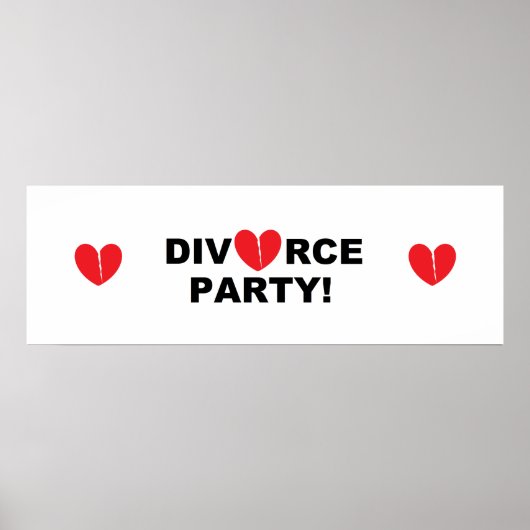 Poster Bannière "Divorce Party" (Devant)