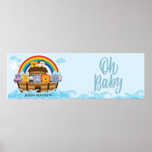 Poster Bannière du Baby shower Arche de Noah