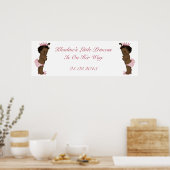 Poster Bannière du Baby shower de la Princesse Ethnique v (Cuisine)