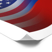 Poster Bannière du drapeau colombien-américain (Coin)