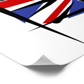 Poster Bannière du drapeau du Royaume-Uni (Coin)