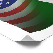 Poster Bannière du drapeau italien-américain (Coin)