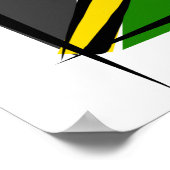 Poster Bannière du drapeau jamaïcain (Coin)