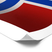 Poster Bannière du drapeau norvégien (Coin)