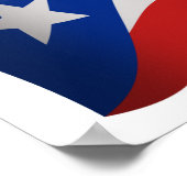 Poster Bannière du drapeau portoricain-américain (Coin)