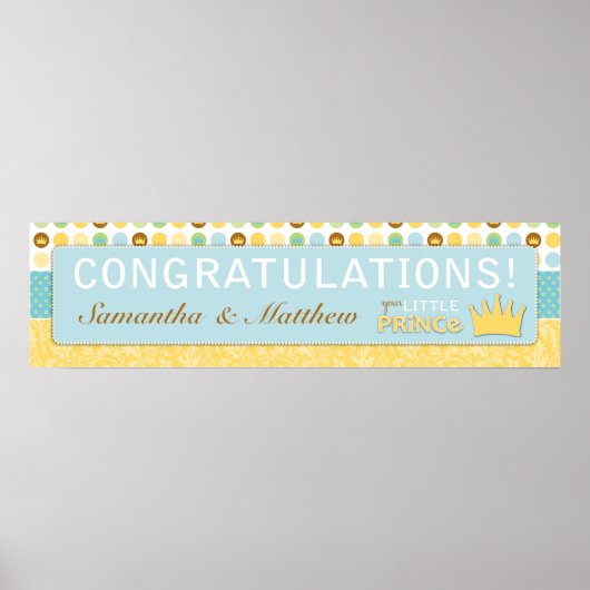 Poster Bannière du Petit Prince Baby shower (Devant)