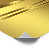 Poster Bannière élégante Bleu et Or Masquerade Party (Coin)