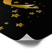 Poster Bannière Fête d'anniversaire Black Gold (Coin)